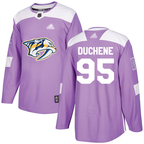 Adidas Predators #95 Matt Duchene Purple Authentic Fights Cancer Stitched Youth NHL Jersey